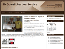 Tablet Screenshot of mcdowellauctions.com